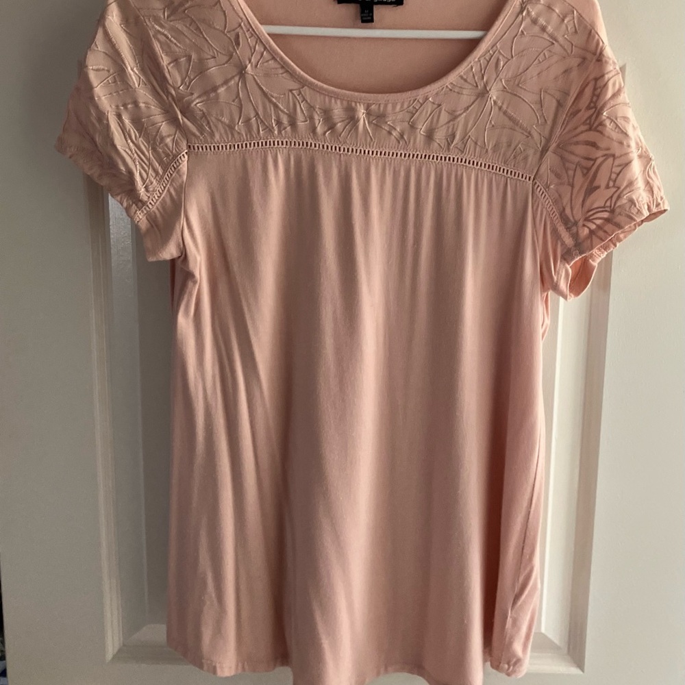 Cable & Gauge Blush Pink Blouse